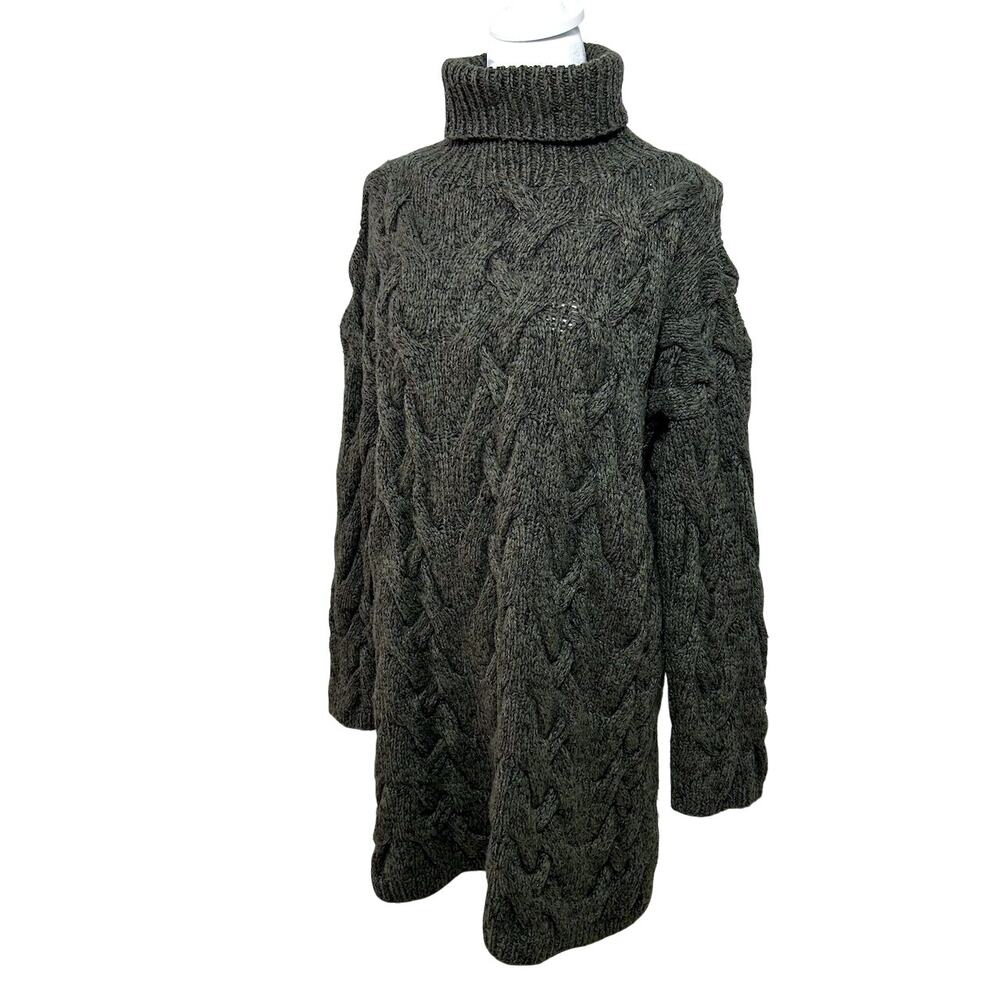 SOLD SOLD SOLD Luxury Cashmere Silk Wool Chunky Minimalist Cable Knit Sweate - Picture 4 of 11